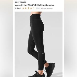 ALO Yoga Alosoft High-Waist 7/8 Highlight Legging